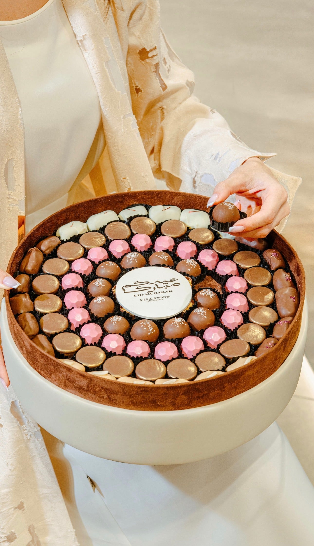 Beige Tray – Premium Chocolate Selection