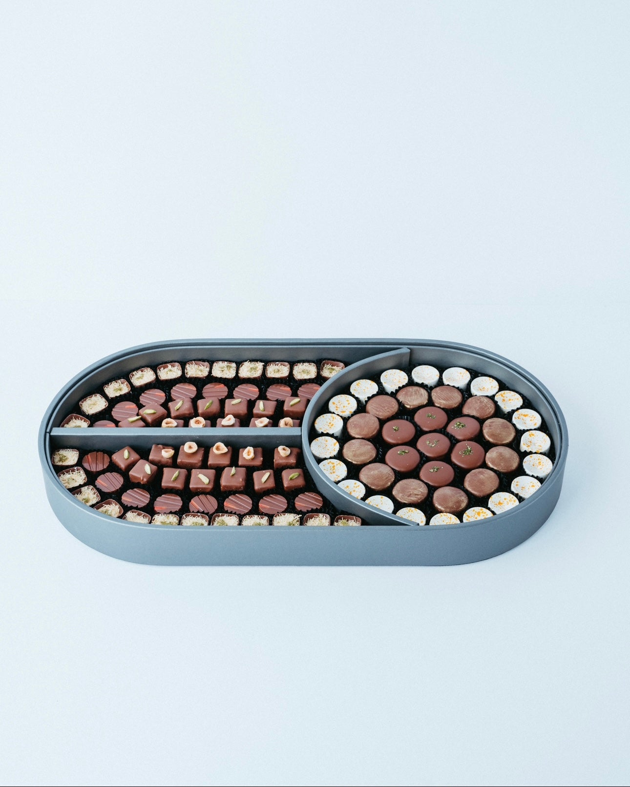 Oval leather Tray